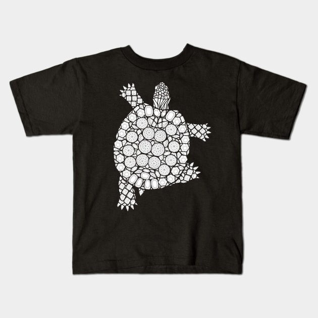 Gems Turtle Illustration, Nautical Animal Design Kids T-Shirt by annagrunduls